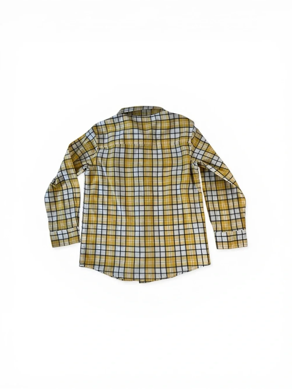 Carter's Yellow and White Plaid Button-Down Shirt
